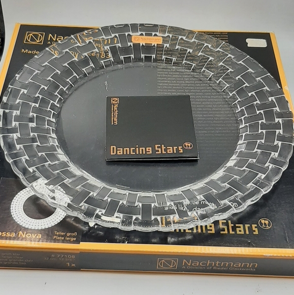 Nachtmann Dancing Stars Bossa Nova Germany Large Plate Basket Weave 12 1/4" - Picture 3 of 7